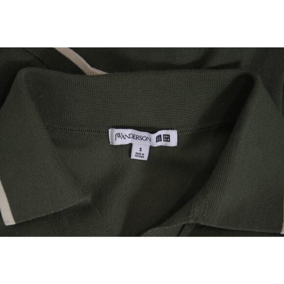 J.W. Anderson Uniqlo Green Tri-Blend Collared Pullover Polo Shirt Mens Small - Picture 4 of 5